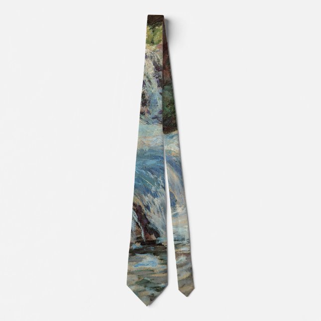 The Waterfall by Twachtman, Vintage Impressionism Tie (Front)