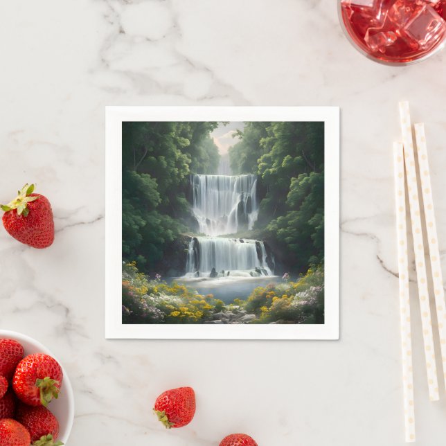 The Waterfall Landscape Napkin (Insitu)