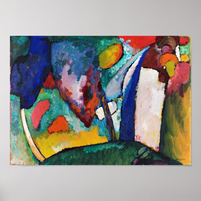 The Waterfall, Wassily Kandinsky Poster (Front)