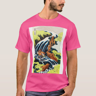 The Waterfall Where Yoshitsune Washed His Horse by T-Shirt