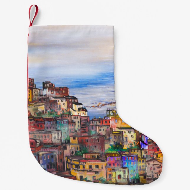 The waterfront in Naplesitaly,naples,napoli,city,e Small Christmas Stocking (Front)