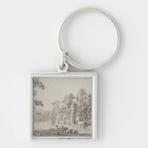 The Watermill by the Ford Key Ring