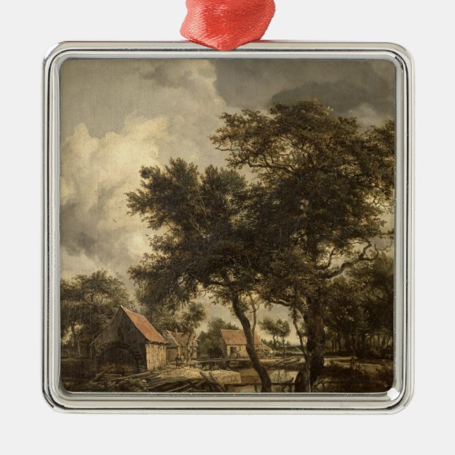 The Watermill, c.1660 Metal Tree Decoration (Front)