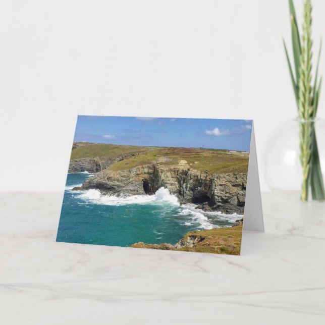 The wave and the cliff - note card (Front)
