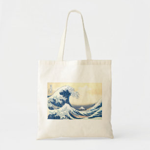The wave in the foreground and Mount Fuji Tote Bag