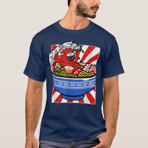 The Wave Japanese Art Ramen Bowl Kawaii Anime  T-Shirt