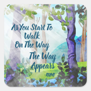 The Way Appears Rumi Square Sticker