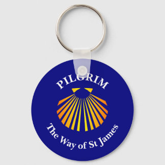 The Way of St James pilgrims Button Key Ring