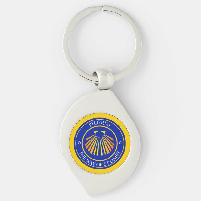 The way of St James pilgrims  Key Ring (Front)
