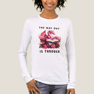 The Way Out Is Through - Black Text Tri-Blend Shirt