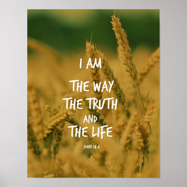 The way the Truth The Life Bible Verse Poster (Front)