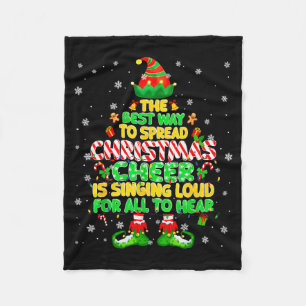 The Way To Spread Christmas Elf Xmas Boys Mens Kid Fleece Blanket