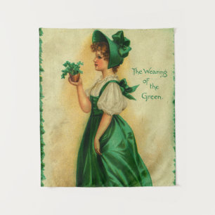 "The Wearing of the Green" vintage card, 1907 Tapestry