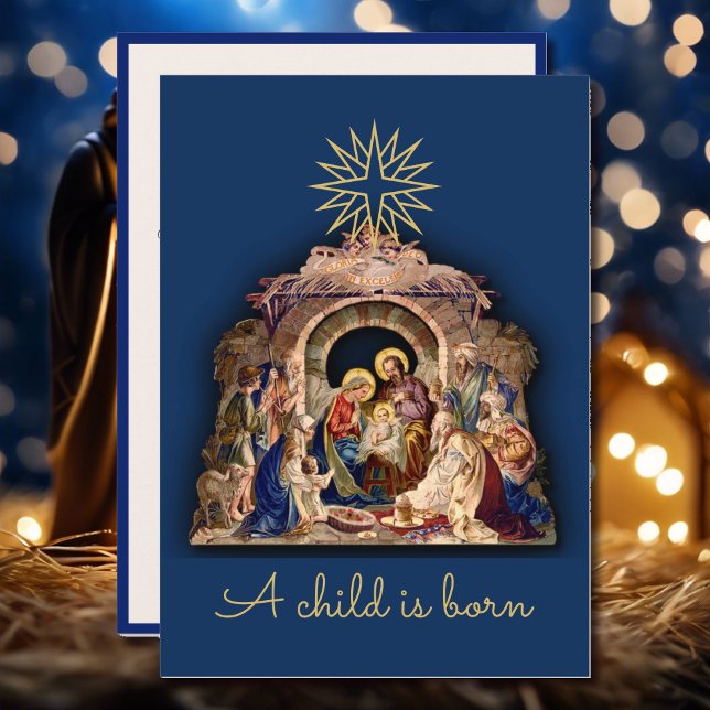 The Weary World Rejoices! Christmas Nativity Holiday Card (Creator Uploaded)