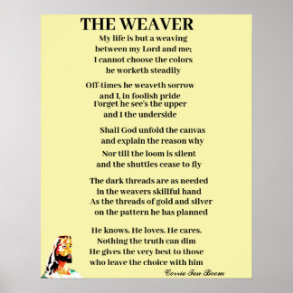 THE WEAVER POEM POSTER