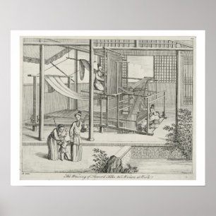 `The Weaving of Flower'd Silks', Two Women at Work Poster