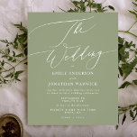 The Wedding Budget Sage Green White Elegant Invite Flyer<br><div class="desc">Please Note: THE MATTE PAPER IS THIN, YOU CAN UPGRADE FOR TO A THICKER PAPER. ALSO THERE ARE NO ENVELOPES INCLUDED. FOR SAME CARD IN THICKER PAPER, MORE SIZE OPTIONS, FORMATS AND WITH ENVELOPES, PLEASE LINK THROUGH TO MY FULL COLLECTION BELOW - This is the paper flyer version with no...</div>