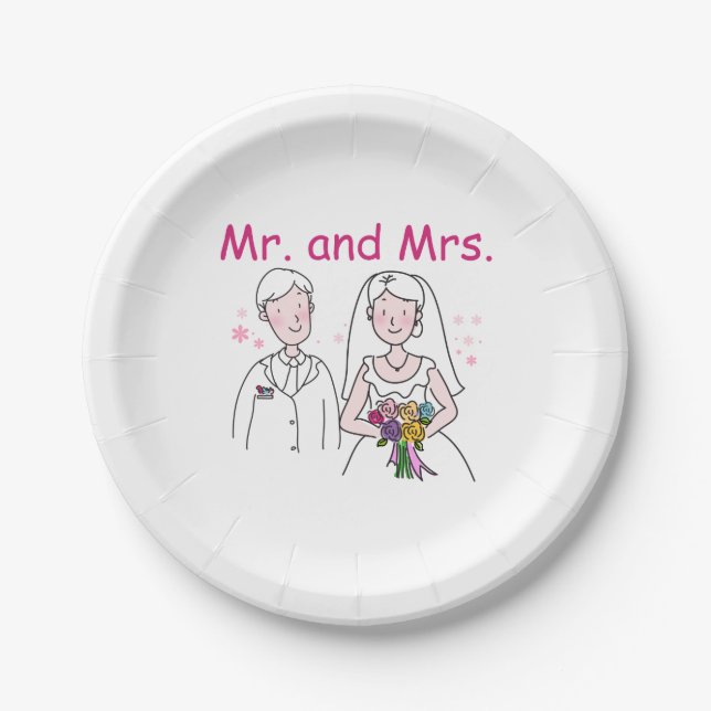 The Wedding (C) Paper Plate (Front)