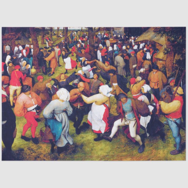The Wedding Dance, Pieter Bruegel Tissue Paper (Front)
