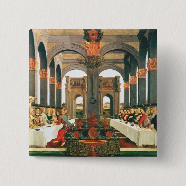 The Wedding Feast 15 Cm Square Badge (Front)