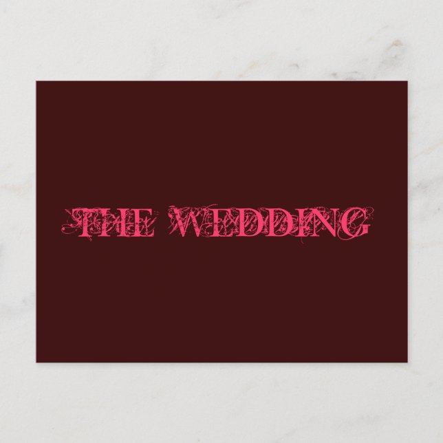 THE WEDDING invitation Postcard (Front)