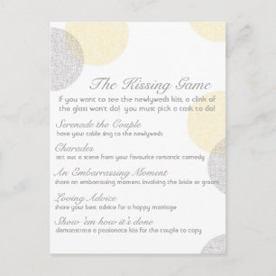 The Wedding Kissing Game Postcard