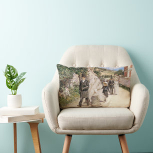 The Wedding March by Robinson, Vintage Newlyweds Lumbar Cushion