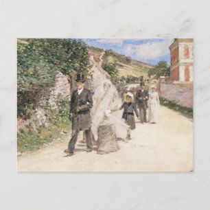 The Wedding March by Robinson, Vintage Newlyweds Postcard