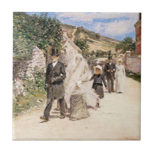 The Wedding March by Robinson, Vintage Newlyweds Tile (Front)