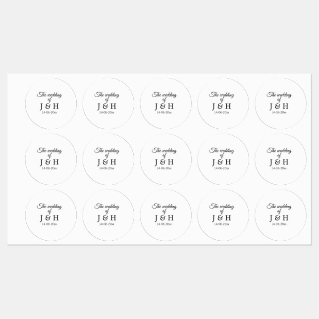 The wedding of add couple name initial letter date (Sheet)