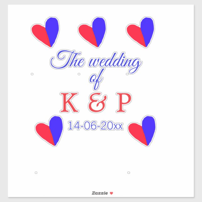The wedding of add couple name initial letter date (Sheet)