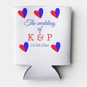 The wedding of add couple name initial letter date can cooler