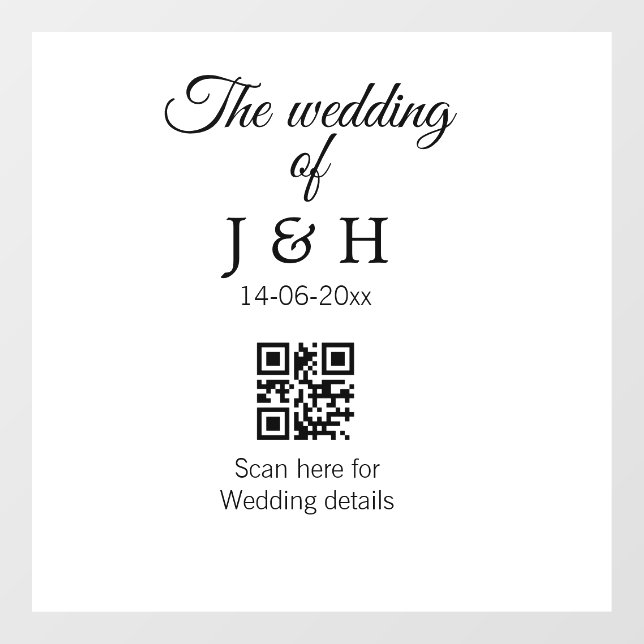 The wedding of add couple name QR code scan detail (Sheet)