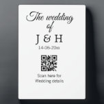 The wedding of add couple name QR code scan detail Plaque<br><div class="desc">For lovers like us</div>