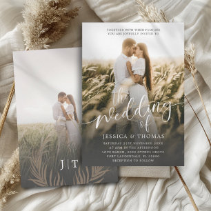 The Wedding Of Black & White Photo Wedding Invitation