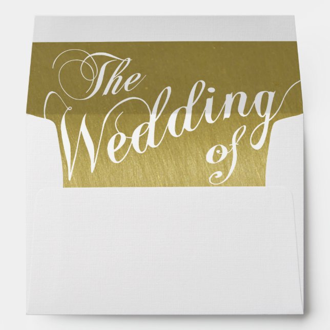 the wedding of... golden inside envelopes (Back (Bottom))