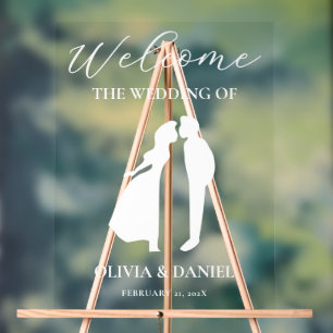 The Wedding Of Modern Wedding Welcome Acrylic Sign