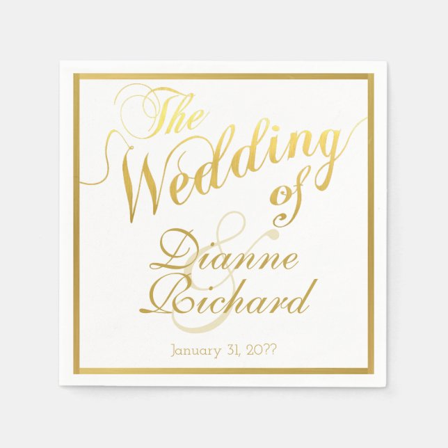 the wedding of... our names napkin (Front)