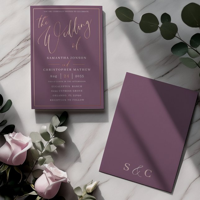 The Wedding Of Rose Gold Calligraphy Wedding (Creator Uploaded)