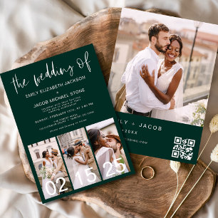 The Wedding of Sage Green Minimalist QR code Invitation