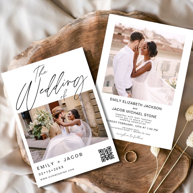 The Wedding of Two Photo QR code Invitation (Creator Uploaded)