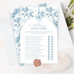 The wedding shoe game Toile French bridal game