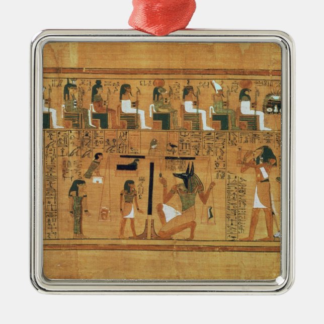 The Weighing of Heart against the Feather of Metal Tree Decoration (Front)