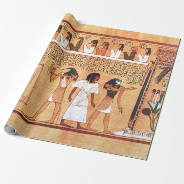 The Weighing Of The Heart Against Maat's Feather Wrapping Paper (Unrolled)