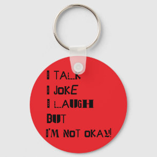 The Weight of Laughter – Mental Health Awareness Key Ring