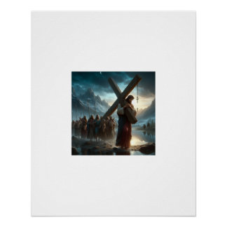 The Weight of Redemption - Jesus Carrying the Cros Poster