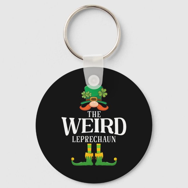 The Weird Leprechaun St Patricks Day Matching  Key Ring (Front)