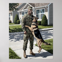 The Welcome Home- Soldier and His Dog