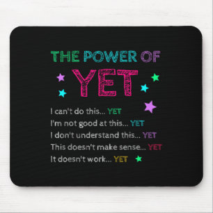 The Wer Of Yet Back To School Insrational Teacher Mouse Pad
