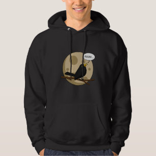 The Werebird - Blackbird Howling at the Moon Comic Hoodie